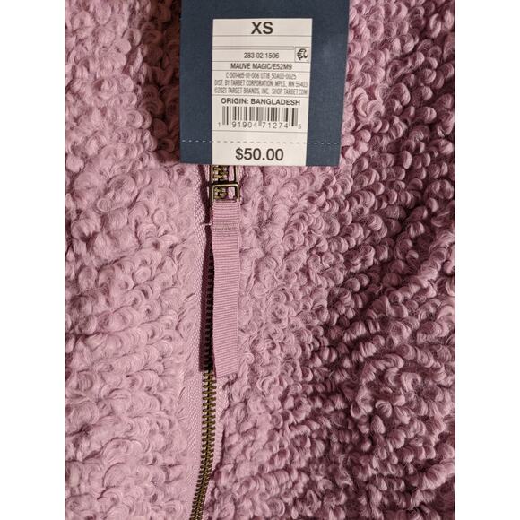 Universal Thread Sherpa Winter Coat Bomber Jacket Women XS Collared Lined New - Picture 5 of 10